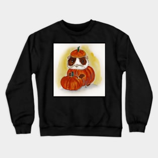 Pumpkin Guinea pig cavy! Fall, Thanksgiving, Halloween Crewneck Sweatshirt